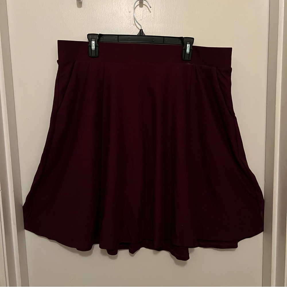Torrid Burgundy Skater Skirt Size 18/20 or 2XL or Torrid size 2